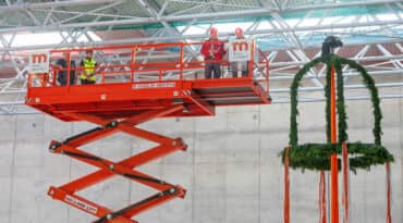 Messe Düsseldorf celebrated the topping-out ceremony of its new Hall 1