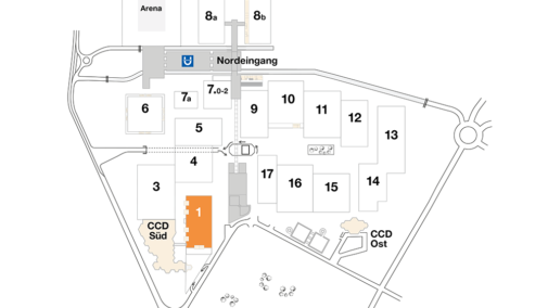 Plan CCD Messegelände Halle 1