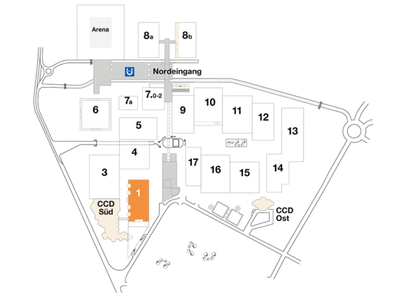 Plan CCD Messegelände Halle 1