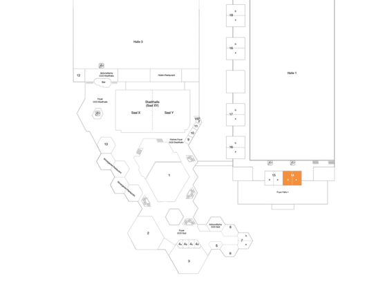 Plan Messehalle 1, Raum 14