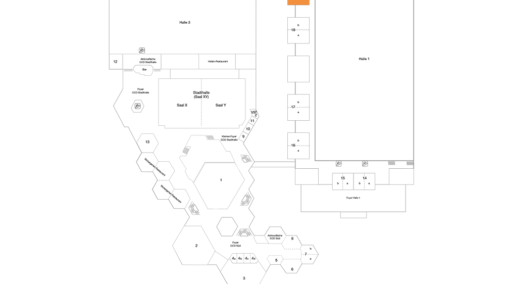 Plan Messehalle 1, 1.OG Raum 19
