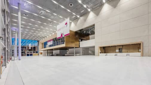 Foyer Halle 1 mit Blick auf das CCD