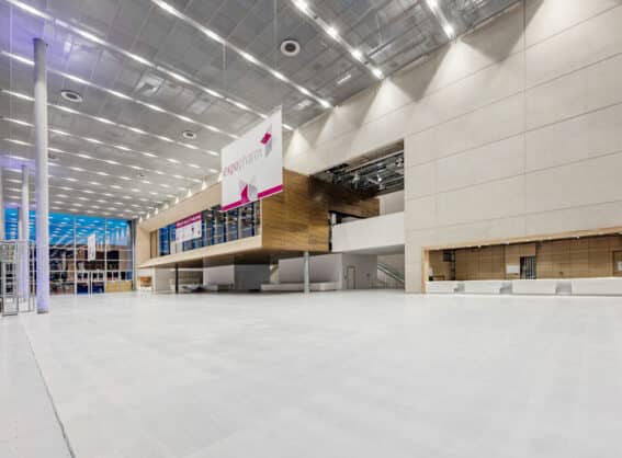 Foyer Halle 1 mit Blick auf das CCD