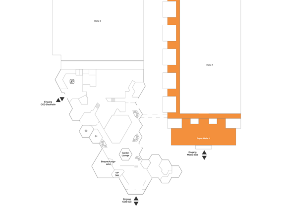 Plan Foyer - Messehalle 1 EG