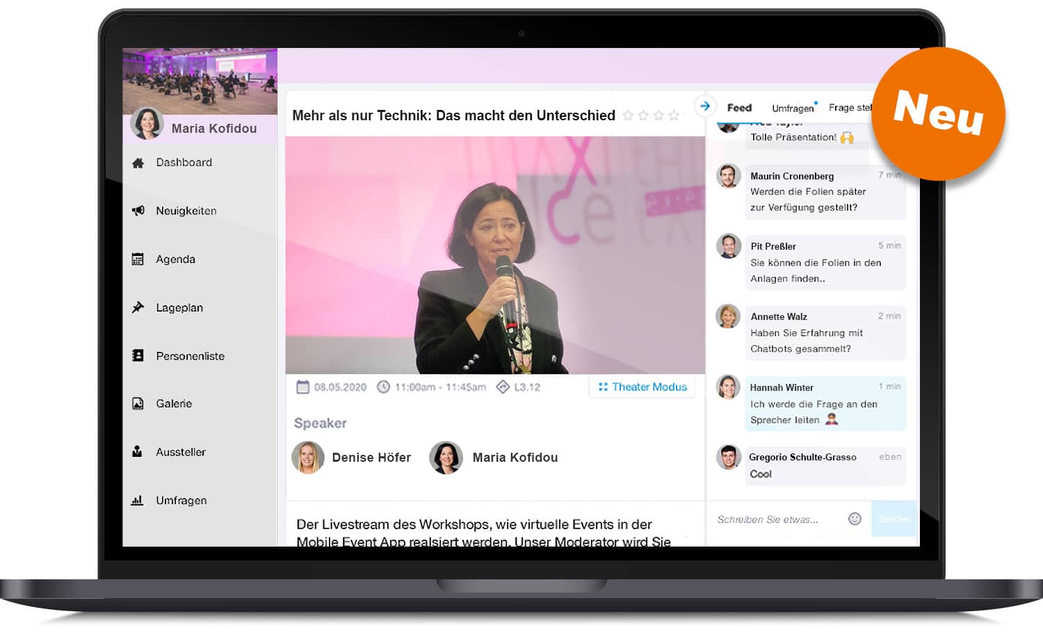 Event app - Digitale Plattform für hybride Events
